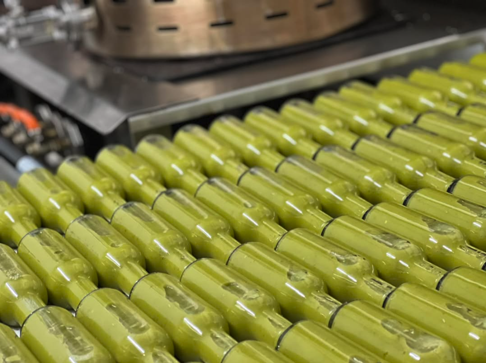 Línea de producción botellas verdes
